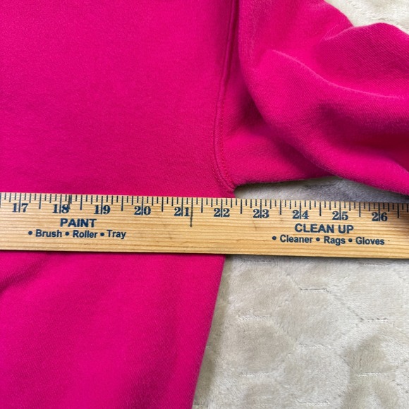 VTG Cheetah Crewneck Sweatshirt Sz Med USA Made Pink Blank 90s - Picture 7 of 10